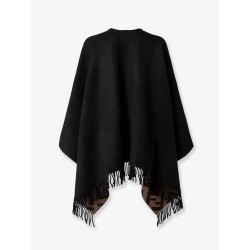 Cashmere and wool poncho