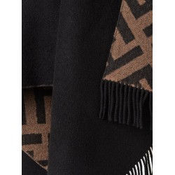 Cashmere and wool poncho