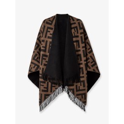 Cashmere and wool poncho