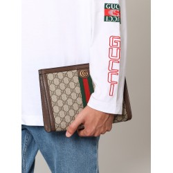 Ophidia GG fabric clutch