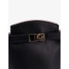 Leather crossbody bag with Gancini detail