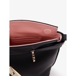 Leather crossbody bag with Gancini detail