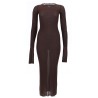 LONG-SLEEVED MIDI DRESS