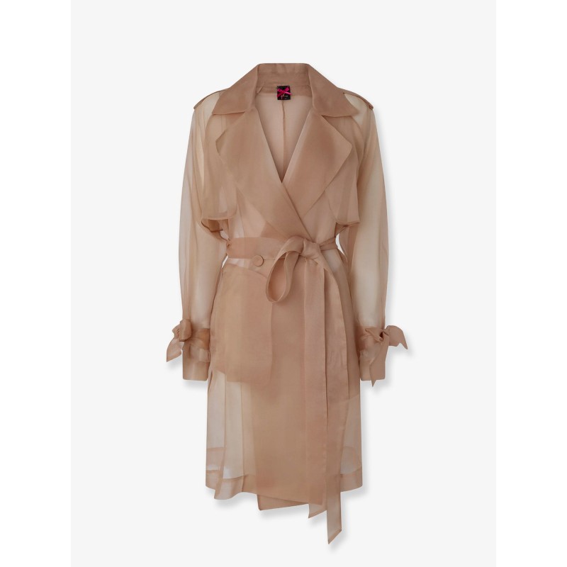 Cocco silk organza trench