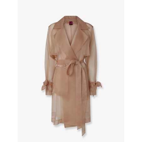 Cocco silk organza trench