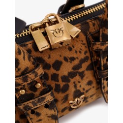 Suede Escape Bag with animal print