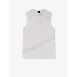 Molly cotton tank top with lace inserts