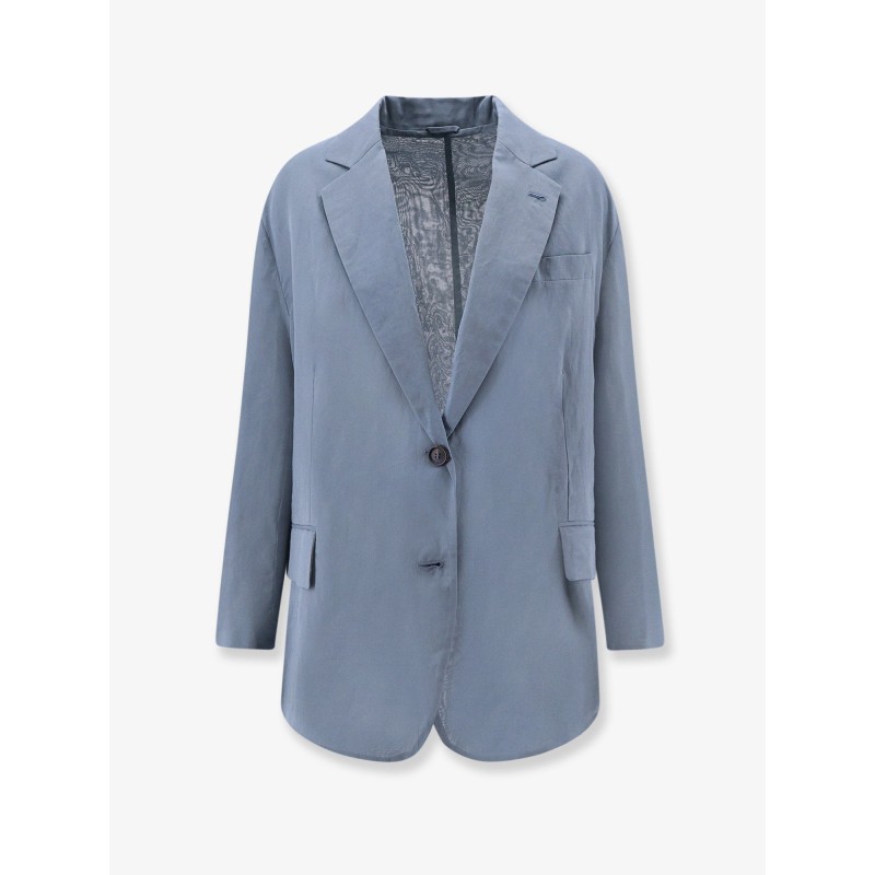 Deconstructed cotton blazer