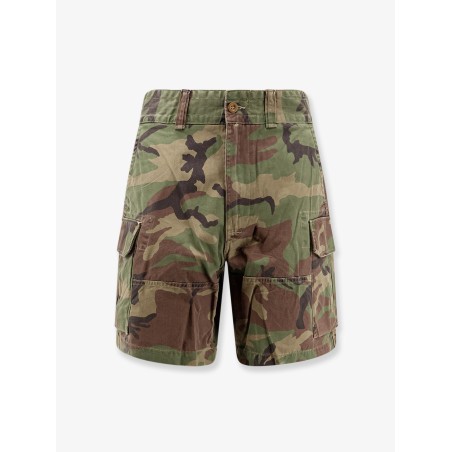 Camouflage cotton shorts