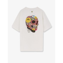 Cotton T-shirt with multicolored logo on the back