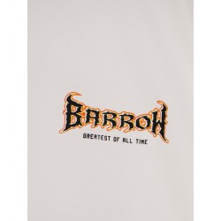 Cotton T-shirt with multicolored logo on the back