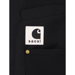 Jacket with double logo patch