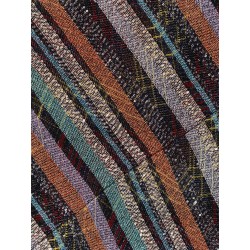 Viscose blend long dress with chevron pattern