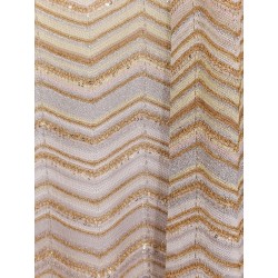 Long chevron motif cardigan with all-over sequins