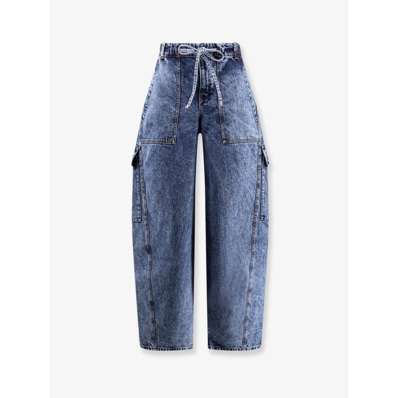 Blue denim cargo jeans
