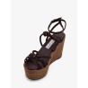 Nyra leather and raffia sandals