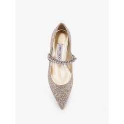 Bing leather pumps with all-over glitter detail