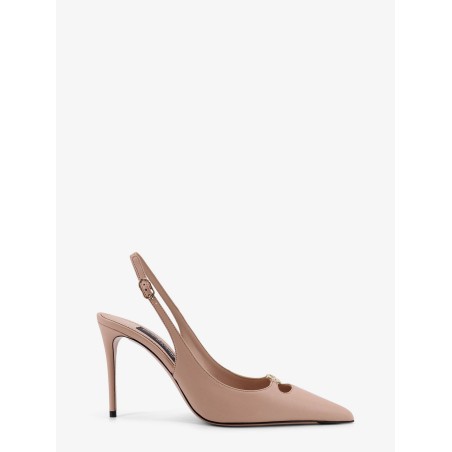 Leather pumps with metal DG logo