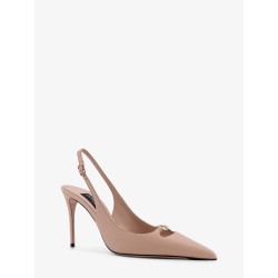 Leather pumps with metal DG logo