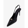 Leather pump with metal DG logo