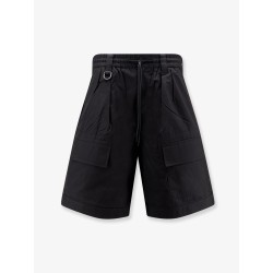 Cotton blend cargo bermuda shorts