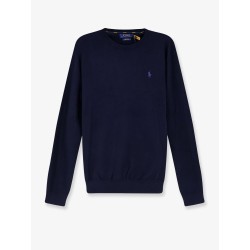 Cotton sweater with embroidered logo on the front