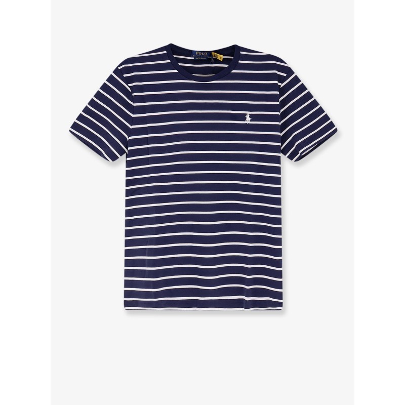 Cotton T-shirt with striped pattern