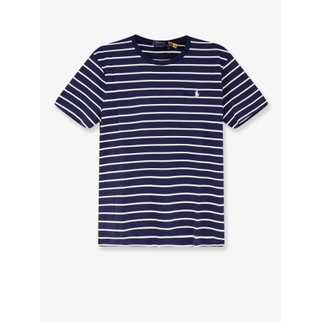 Cotton T-shirt with striped pattern
