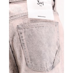 Denim jeans with bleached pattern