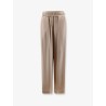 Stretch silk trousers