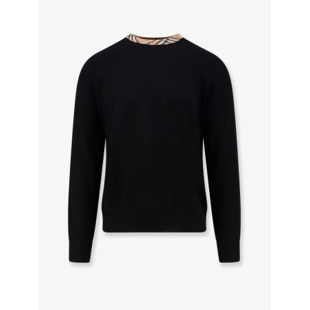 Wool sweater with Check profiles