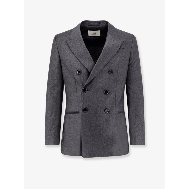 Double-breasted virgin wool blazer