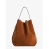 Suede Belted Tote shoulder bag