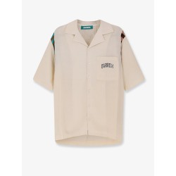 Viscose shirt with front logo print