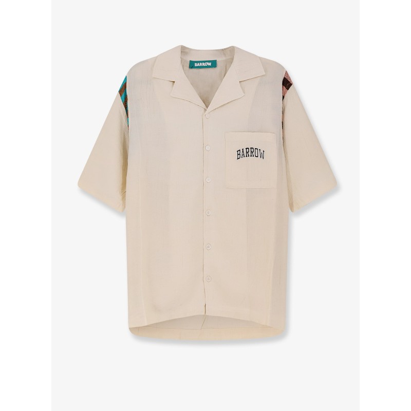 Viscose shirt with front logo print