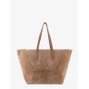BC Duo suede shoulder bag with engraved logo