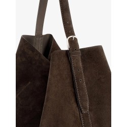 Suede Belted Tote shoulder Bag