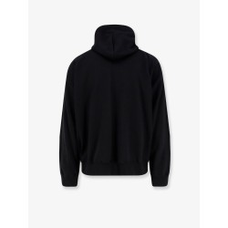 Cotton sweatshirt with double logo patch