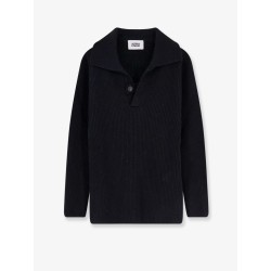 Wool polo sweater