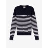 Wool sweater with striped pattern