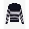 Wool sweater with striped pattern