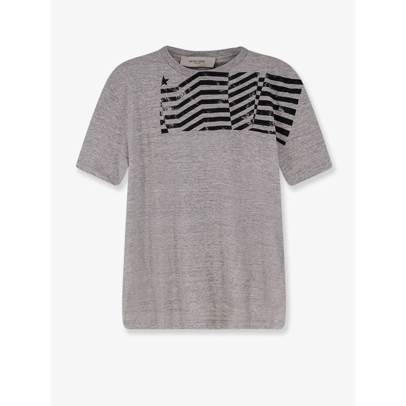 Cotton T-shirt with Flag print on the front