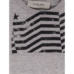 Cotton T-shirt with Flag print on the front