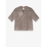 Silk top with sequins