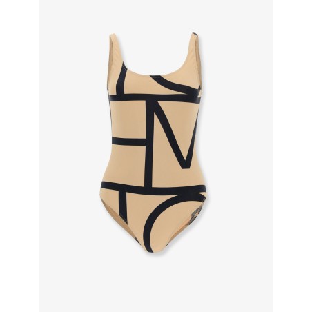 Monogram recycled nylon blend one-piece swimsuit