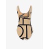 Monogram recycled nylon blend one-piece swimsuit