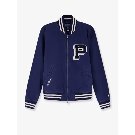 Cotton bomber con patch Logo