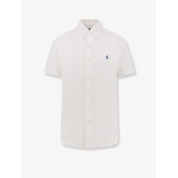Cotton shirt with embroidered logo on the front