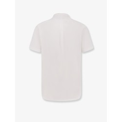 Cotton shirt with embroidered logo on the front