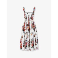 Cotton Midi dress with iconic print